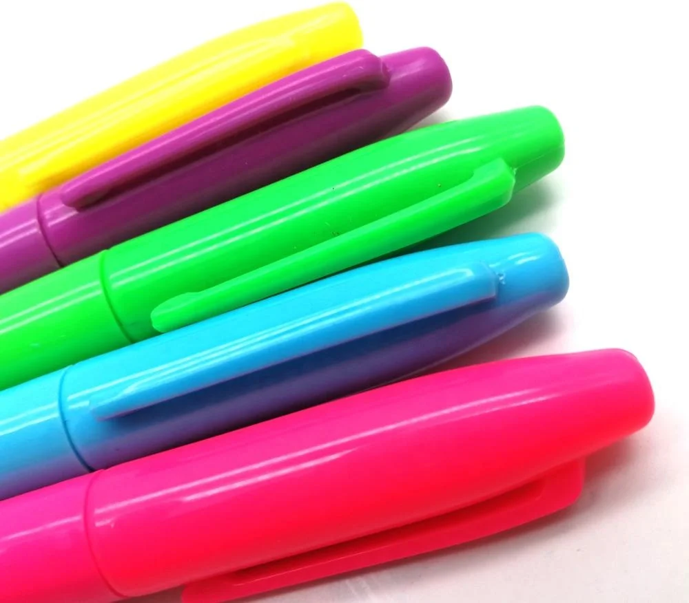Popular US sharpie style pocket highlighter for school fluorescent pen