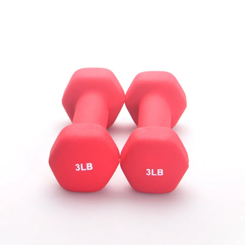 Wholesale Export Colorful Neoprene Coated Dumbbell yoga dumbbell for lady