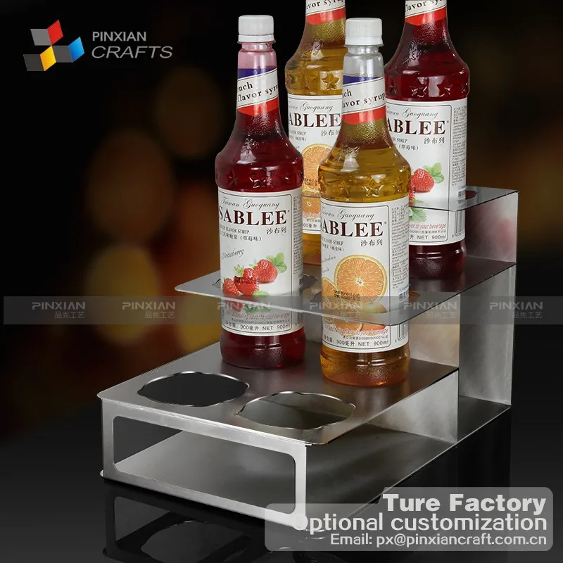 Liquor Bottle Display ,liquid Bottle Display Rack Acrylic Display Jars Syrup Bottle Rack Kitchen Storage Holders & Racks Elegant