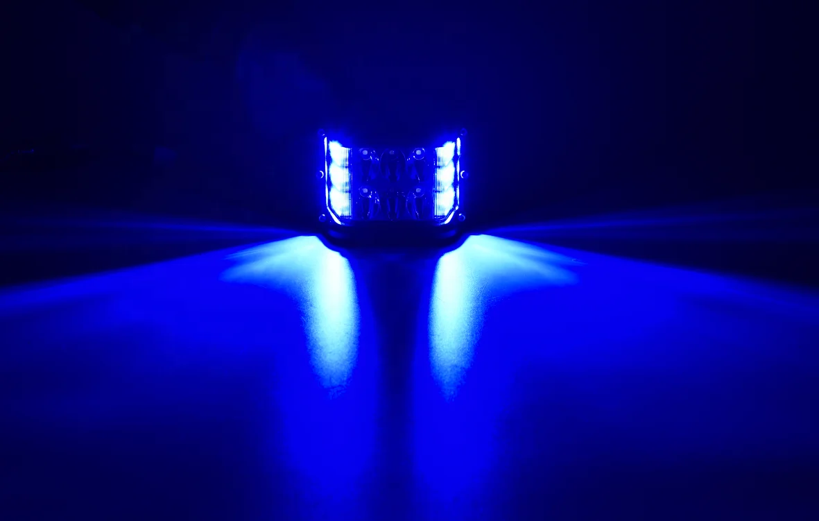 Светодиодный рабочий мини-фонарь 3 дюйма двухцветный внедорожник красный синий янтарный квадратный автомобиль 36 Вт светодиодный стробоскоп