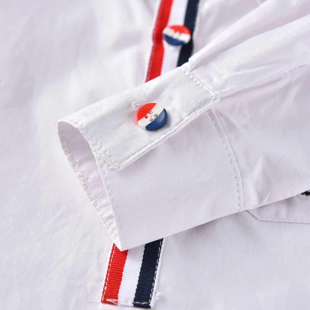 
custom spring children casual withe long sleeve kids shirts 