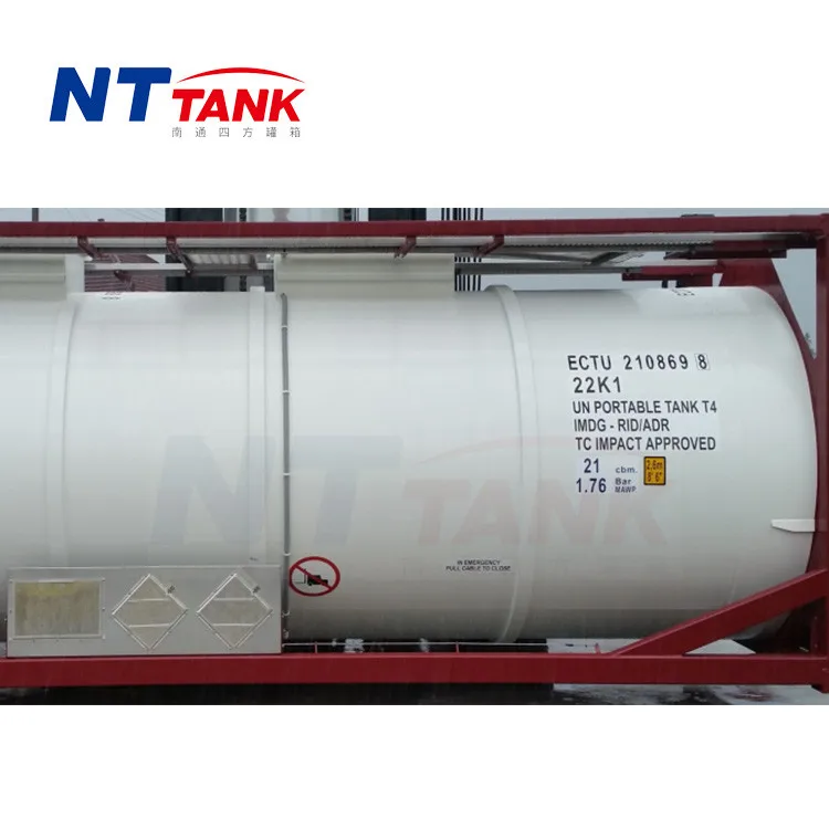 Stainless steel transport rubber lined iso hcl iso tank container