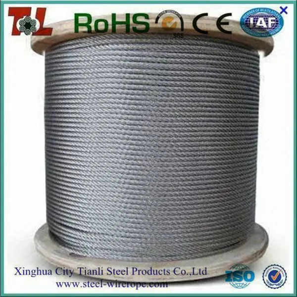 aisi 304 1x19 оцинкованный стальной трос 4mm