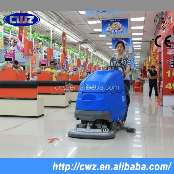 Hand push floor tile shopping mall cleaning equipment