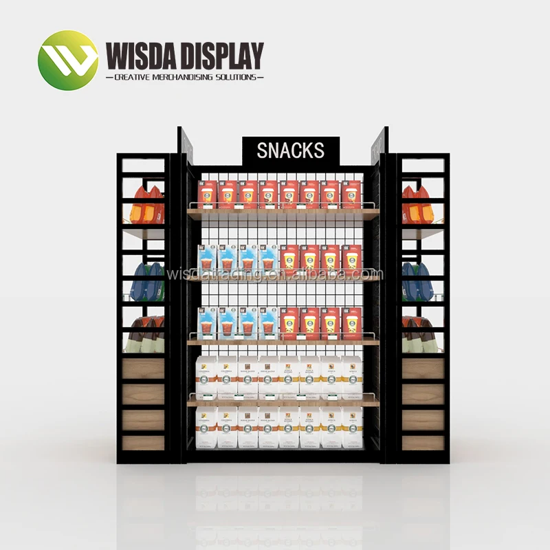 
Factory Directly Sell Snacks Retail Display Racks Supermarket Rack Store Display Stand WISDA Display Guangzhou China Heavy Duty 