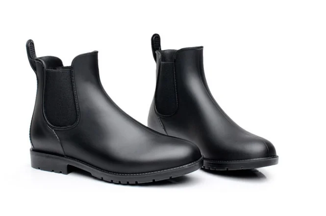 
Hotsale Unique Design Fashion Cheap Ankle Low Cut Men Pvc Rain Boot 