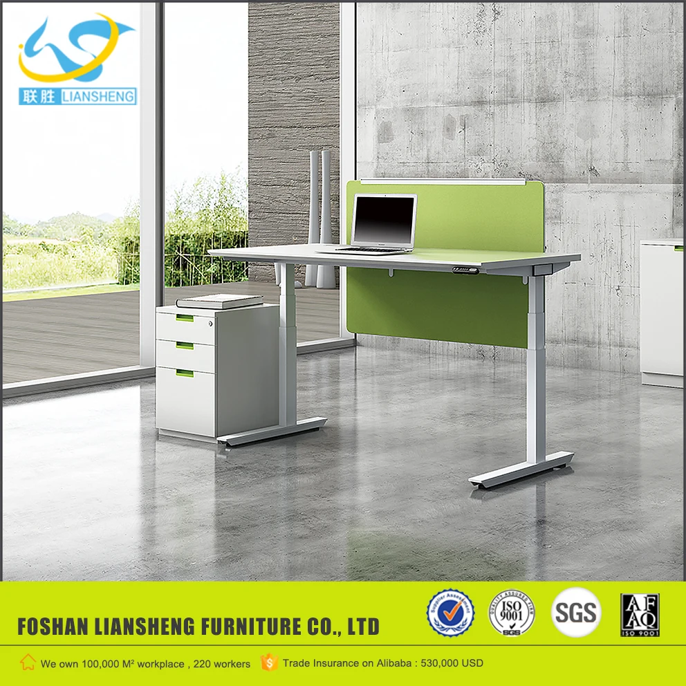 Modern High Tech Adjustable two Person Office Desk two Person table office furniture