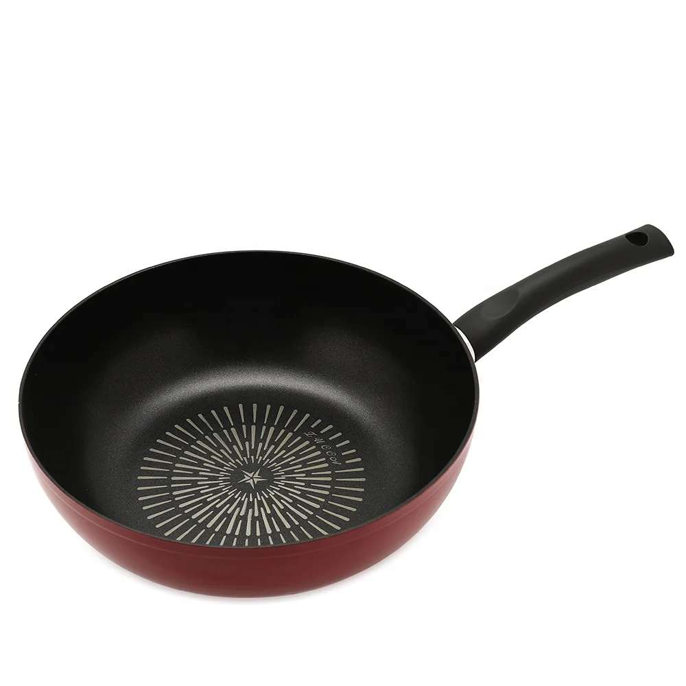 Useful and hot sale aluminum forged wok with non stick coating
