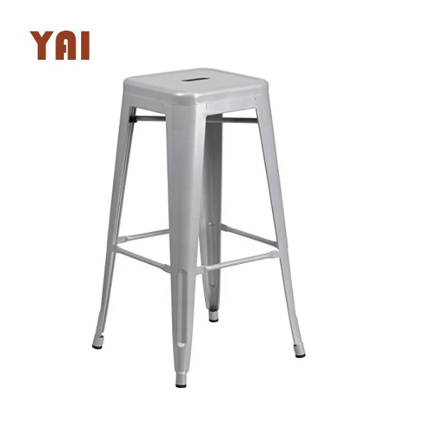 home center kitchen metal brass unique industrial vintage aluminum metal bar stool with wood seat