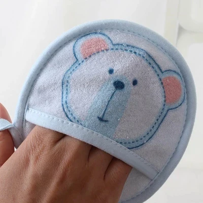China Manufacturer High Quality  Cartoon Cute Baby Wash Face Bath Brush Bamboo Makeup Remover Pads
