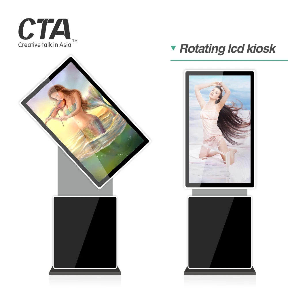 55 inch kiosk advertising touch screen digital signage portable