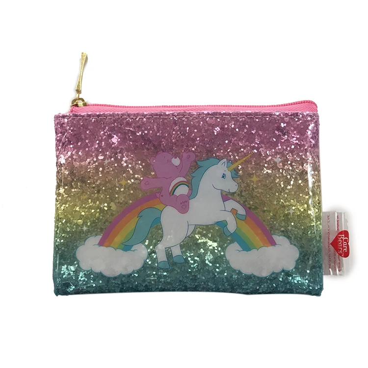 
2019 new hot cartoon color sequins PVC children purse mini storage small bag 