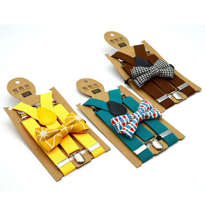 Твердые бандаж галстук-бабочка, детский пижамный комплект для мальчиков; Детские штаны на подтяжках для девочек галстук-бабочка; Дешево; Низкая цена БРЭНД поддержка индивидуальный дизайн логотипа в качестве подарка для сына