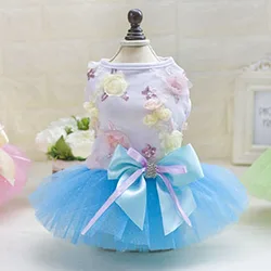 Customized puppy pink dog clothes dress