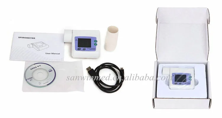 CE Утвержден Портативный ПК На Базе Цифровой Легких Спирометр