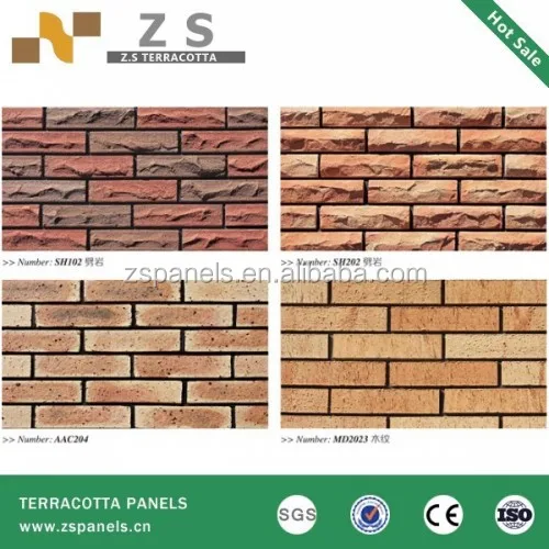 
Latest facade clinker wall tiles, terracotta clinker brick for exterior wall cladding system 