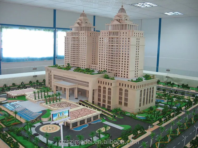 Miniature 3d building model , maquette office custom made scale models