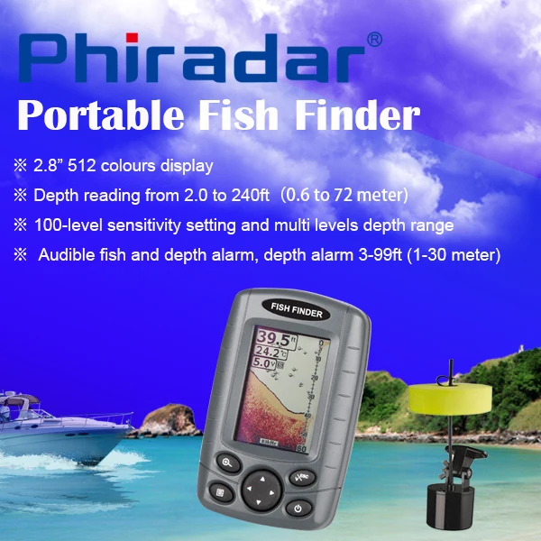 
Dual Beam sonar frequency 200/83KHZ for carp fishing and boat using 