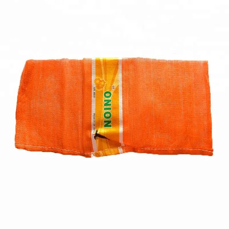 Orange Color Fruit Firewood Onion Raschel Mesh Bag for Packing Potatoes