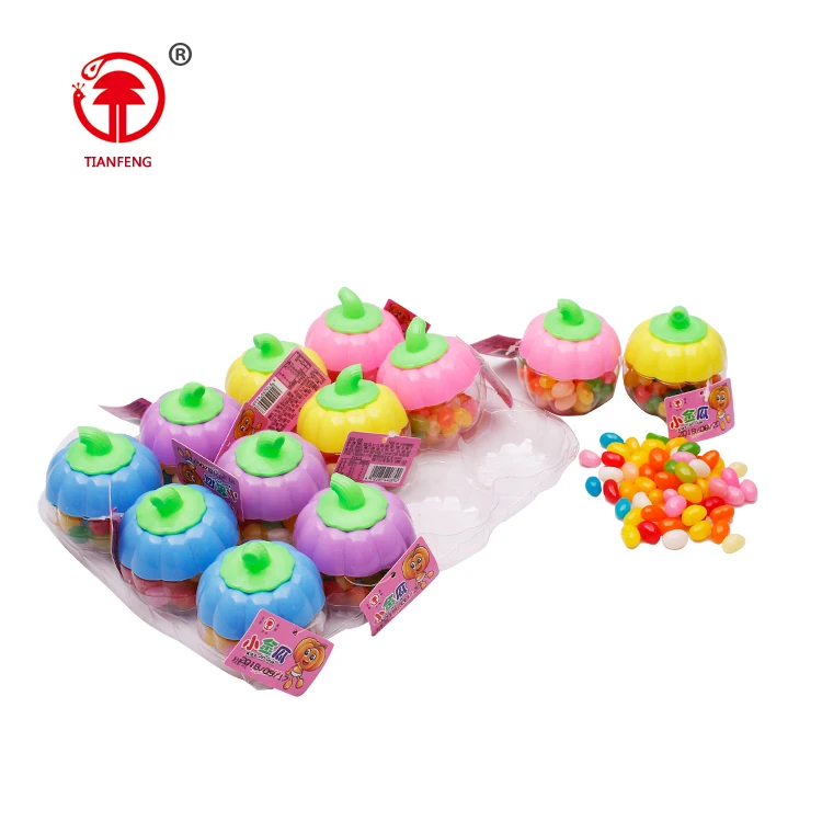 Chinese candies confectionery halal mini pumpkin fruit sweet and candy jelly bean mixed