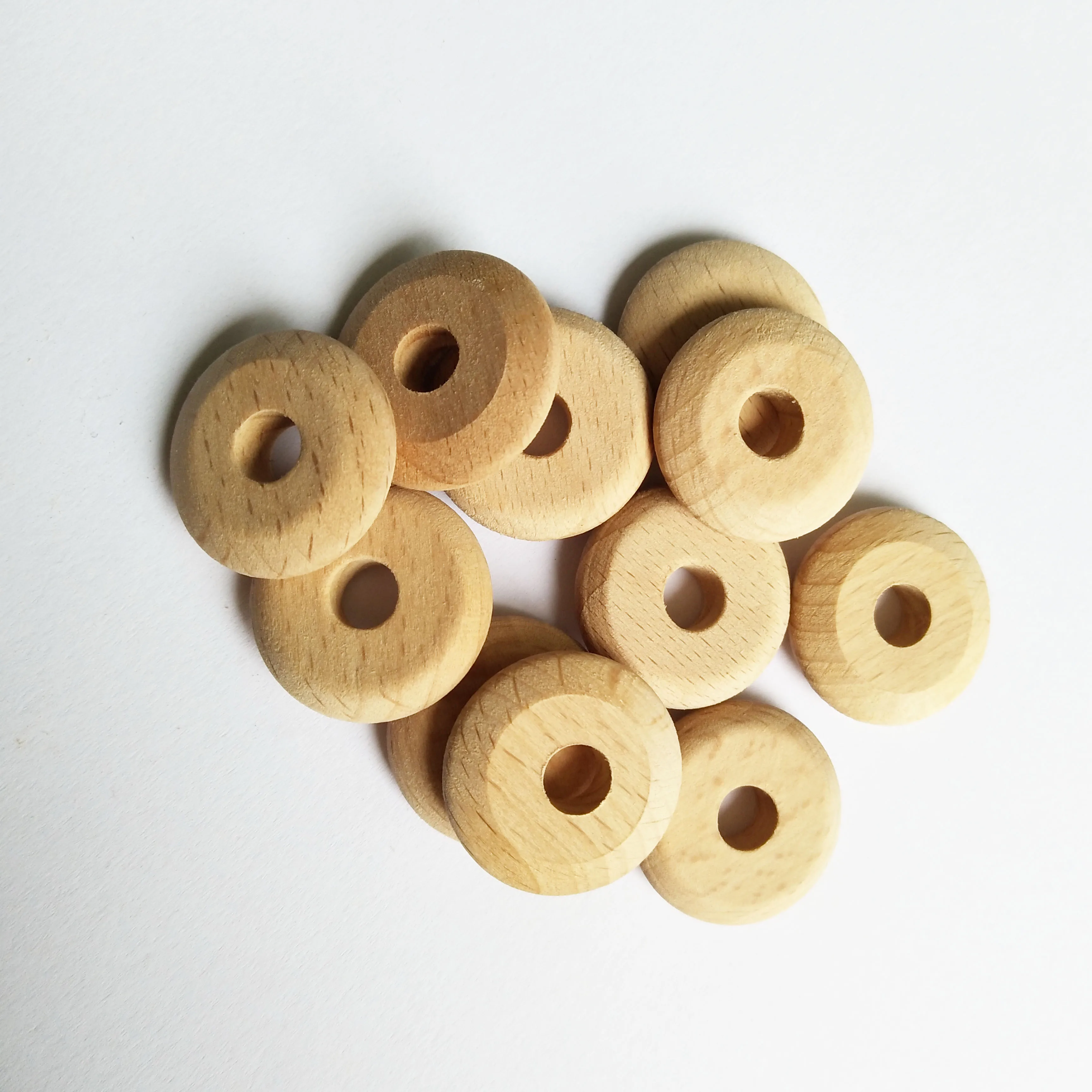 22 мм буковая древесина диск бусины деревянные плоские деревянные бусины большой spacer Бусины по индивидуальному заказу