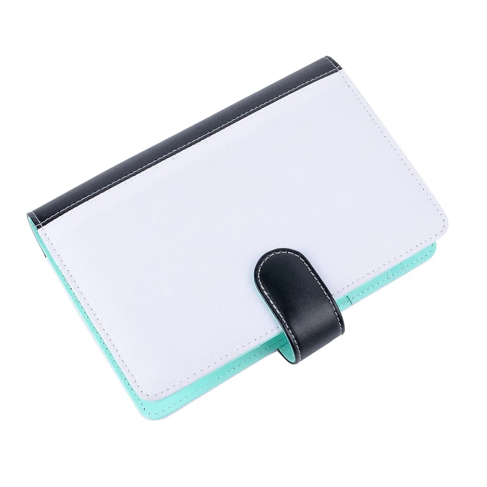 Fashion mixed color magnetic a5 faux pu leather ring planner binder with clasp