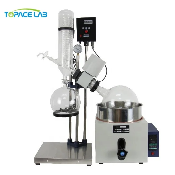 Topacelab Laboratory 2L Mini Rotary Glass Evaporator for Alcohol Distillation