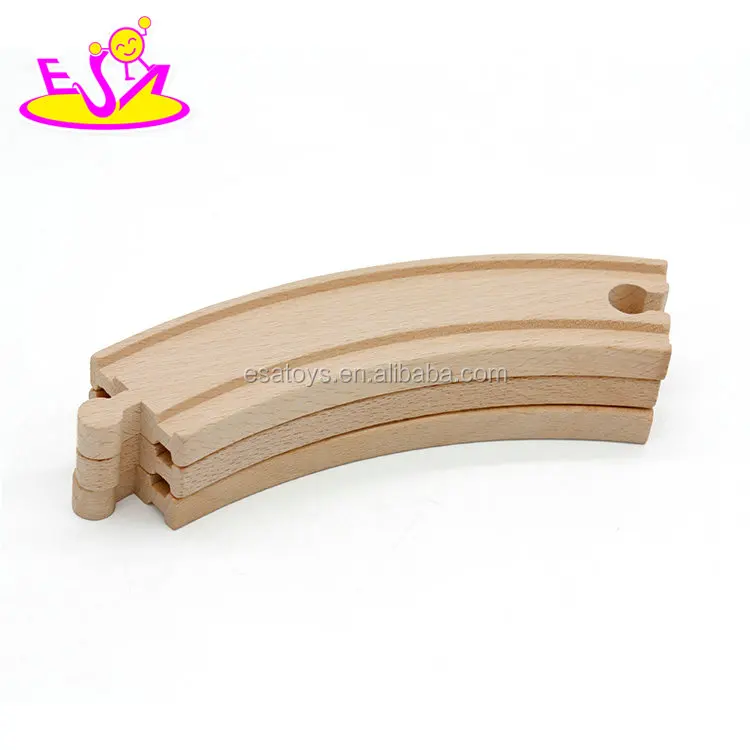 Customize toy train track accessories wooden curved tracks for sale W04C108