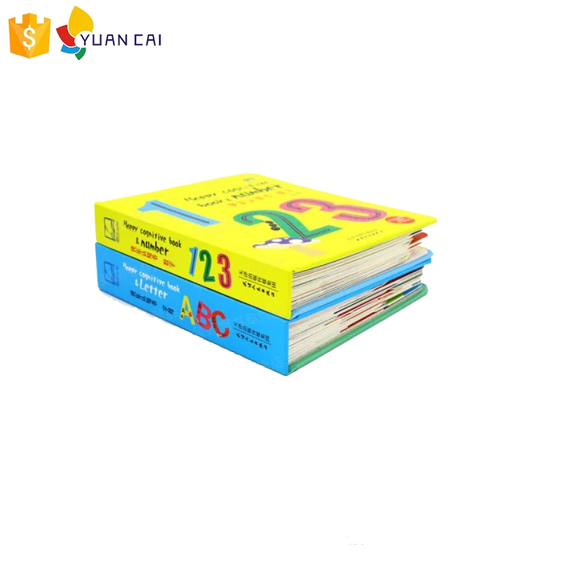 Custom number & letter shaped page book Printing My Awesome Alphabet Counting Book Die cutting children education book printing
