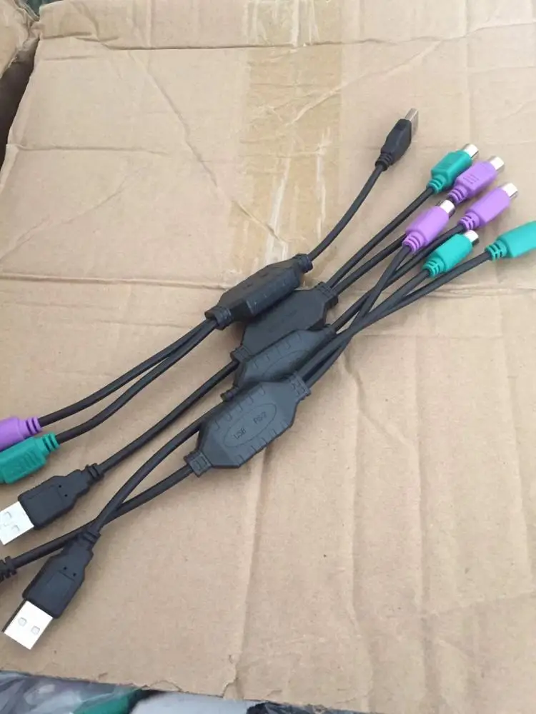 
USB to PS/2 PS2 Cable Keyboard Mouse Adapter Converter USB PS2 