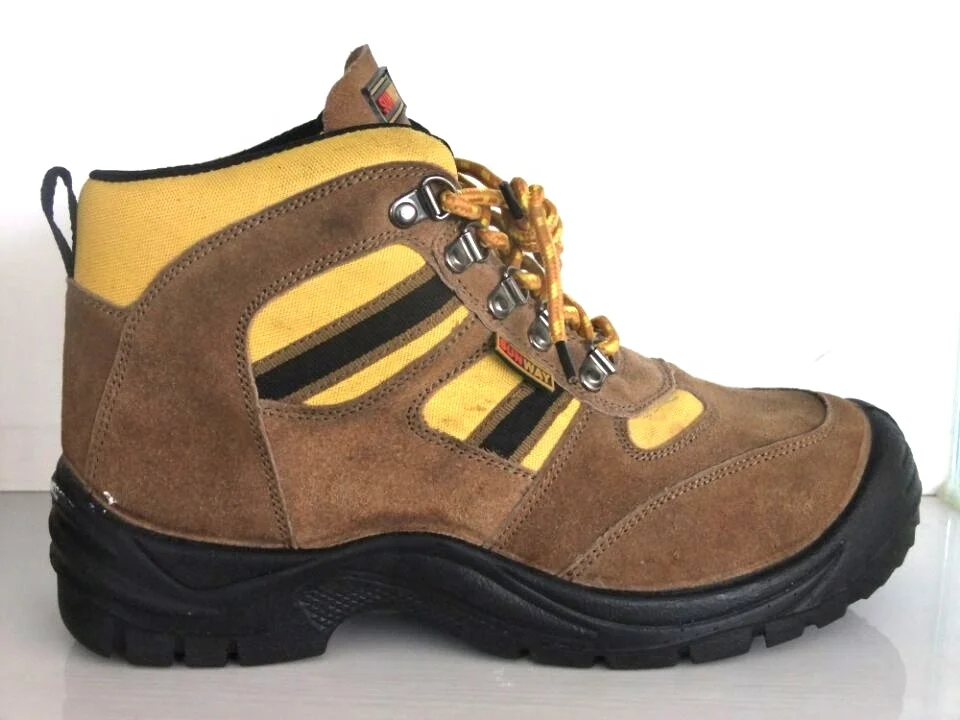 high quality work safety shoes protective lace-up woodland men suede safety shoes