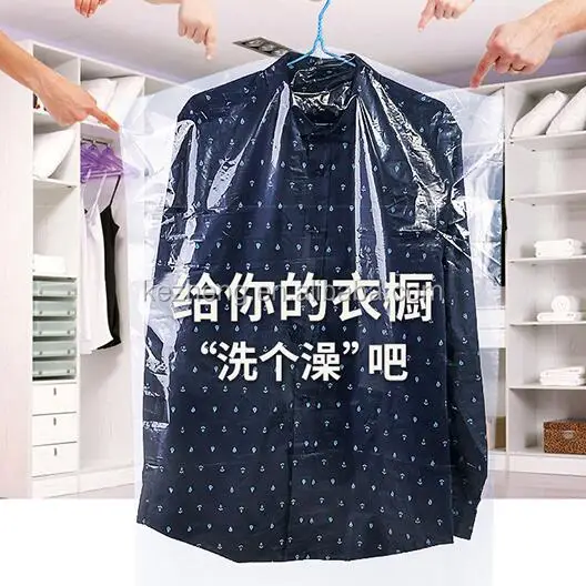 
Wholesale Clear Plastic Dry cleaning pe garment bags for packing clothes storage on roll 