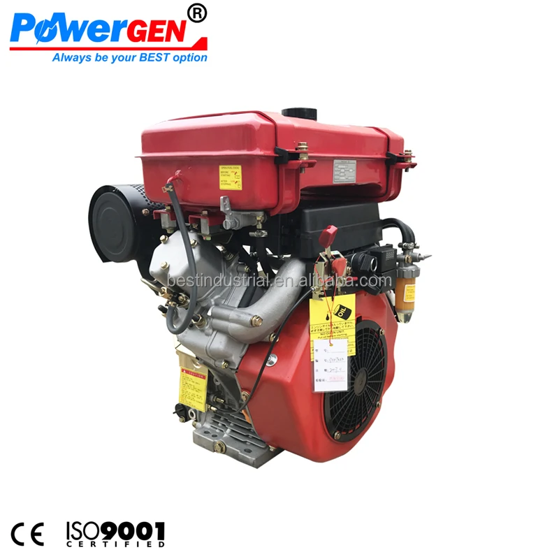 Best Seller !!! POWER-GEN Robust BD2V90FE 4 Stroke Air Cooled 2 Cylinder V Twin 25HP V Twin Diesel Engine