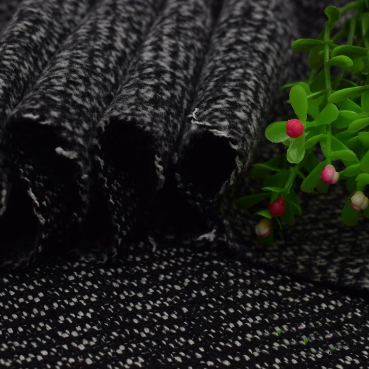 Solid color 500 gsm brushed 100% polyester artificial tweed cashmere fabric wholesale