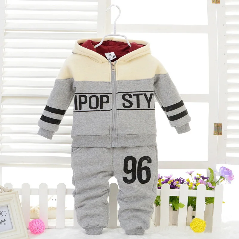 MamaLove High Quality Winter Children Clothing Set Girls/boy Suit Vest Hoodies +Pants 2pcs 1-4Y Kids Clothes For Baby Girl/boy