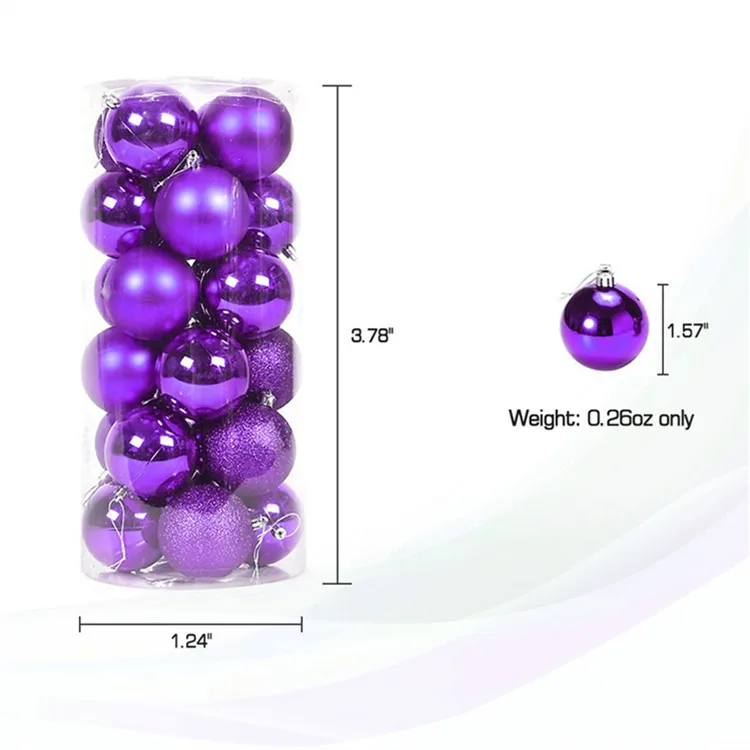 shatterproof transparent 8cm Christmas glass ball & tree ornaments xmas tree decor