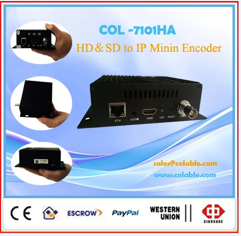 А . в . выход iptv энкодера одноканальный hd кодеры sd кодеры для гостиница тв COL7101HA