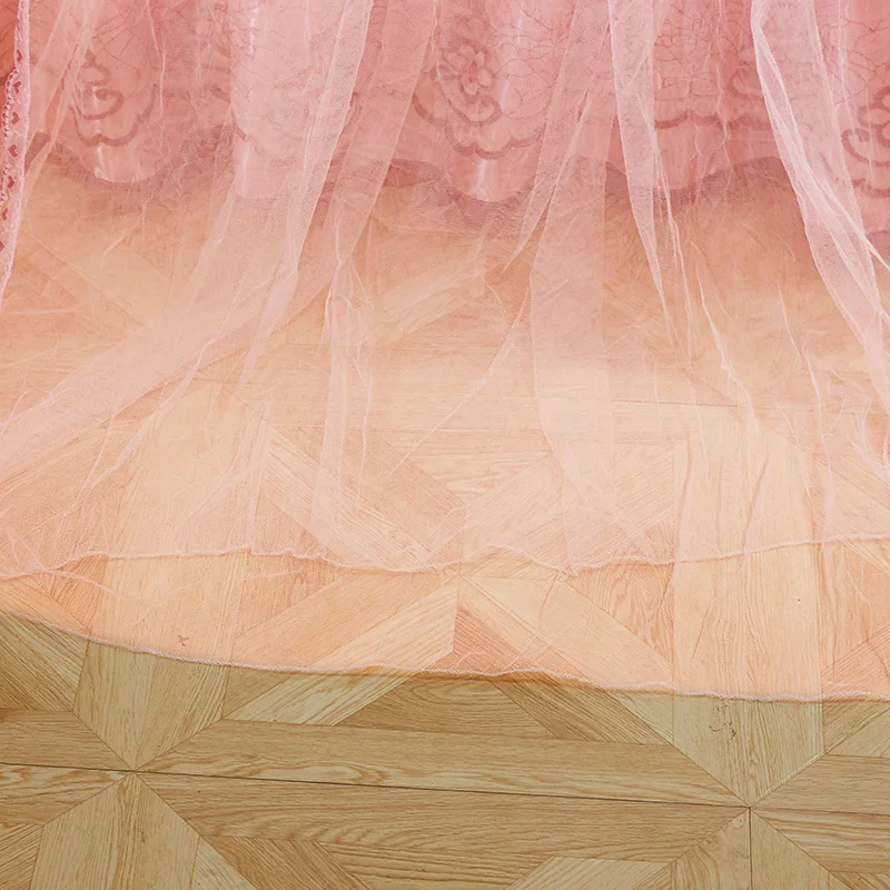 2019 Material Various Adult Luxury Foldable Diameter 1.2m Round Portable Lace Treated Polyester Decorate Hanging Mosquito Net