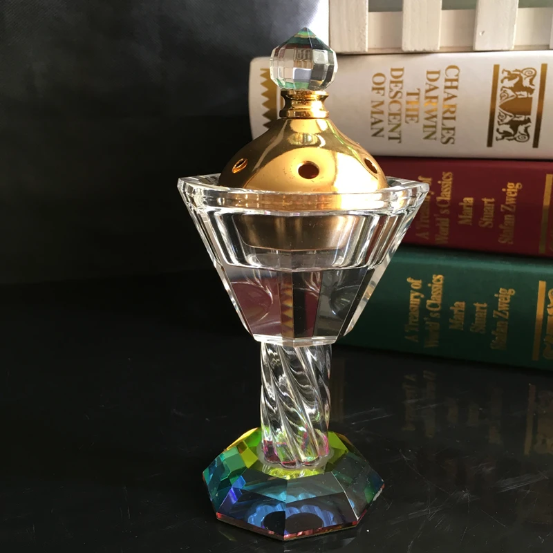small size cheap arabic arabiancrystal glass incense burner