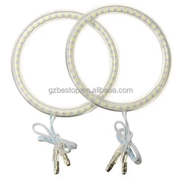 100mm 12v 54pcs 3528 SMD LED Angel Eye Halo Ring white yellow for car lights