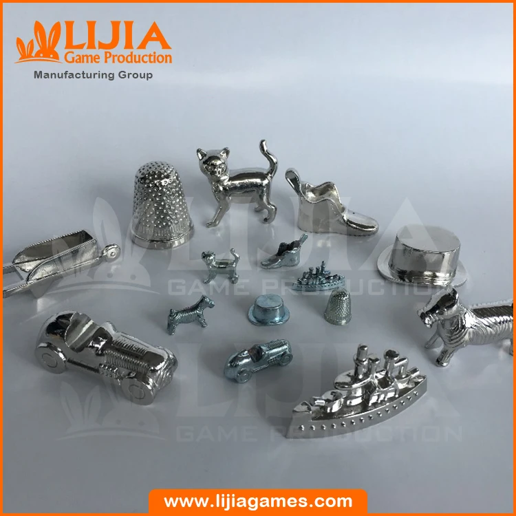 Custom metal game tokens, metal game figures, metal game pieces