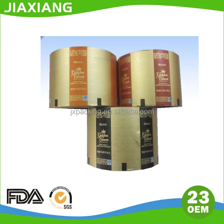 waxed paper chocolate wrapping paper aluminium laminated foil