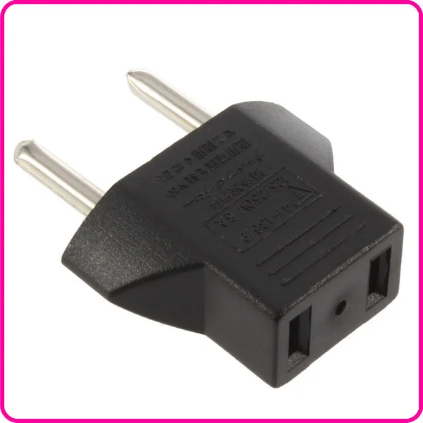 10A EU Adapter Plug USA to Euro Europe Wall Power Charge Outlet Sockets US 2 Flat Pin to EU 2 Round Pin Plug Socket Adapter