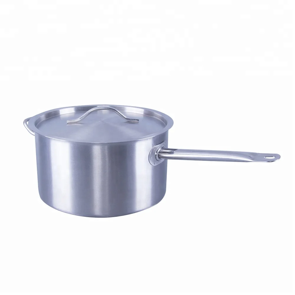 Pots Cookware Sets Polish Finished Cooking Pot Aluminum and SS430 Stainless Steel All-season 03 Style SS443, SS304 28*16cm 0.6mm