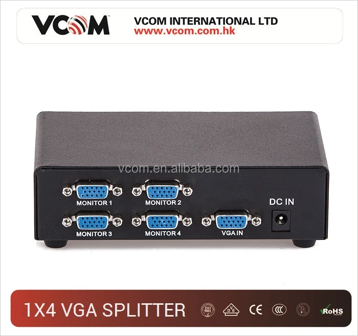 High quality 4 port vga splitter 1 input 4 output