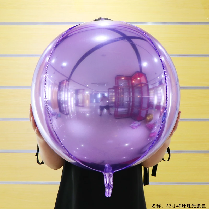 New Design Material 32inch Biggest Size 4D Round Shaped Foil Helium Balloons For Party Decoration