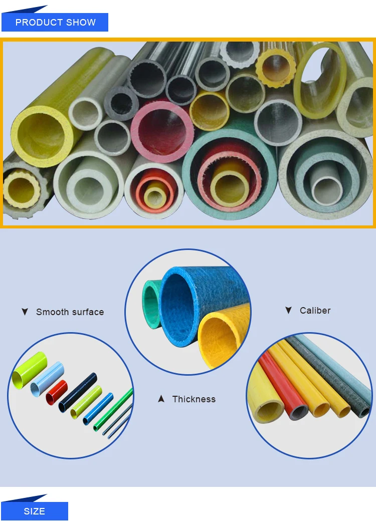 FRP Pultrusion Tube/ Fiberglass Hollow Rod / FRP Round Tube