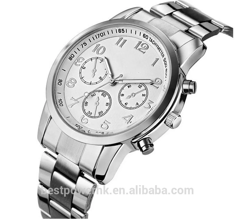 Fashion Mens Luxury Date Stainless Steel Band Quartz Sport Analog watches men wrist