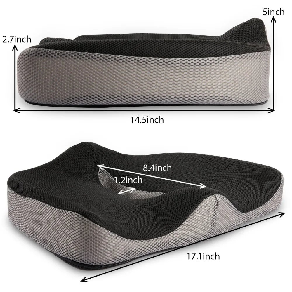 Custom Car Chair Wheelchair Pain Relief Orthopedic Coccyx Ergonomic Memory Foam Seat Cushion & Pillow