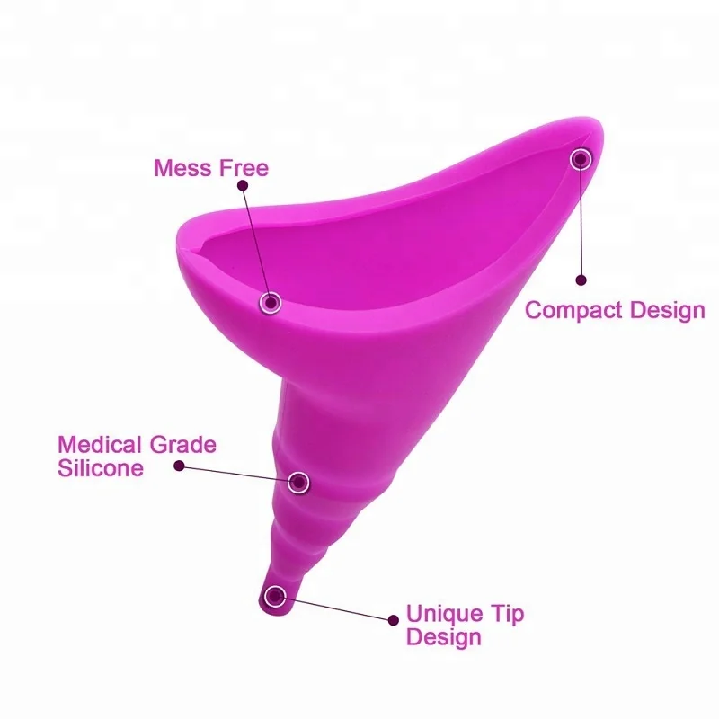 
Travel Camping Outdoor Standing Pee Reusable silicone Urinal Women Funnel 